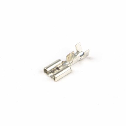Vlakstekerhuls vertind messing 6,3X0,8 mm 0,5-1 mm2 (Zak 1000 stuks)