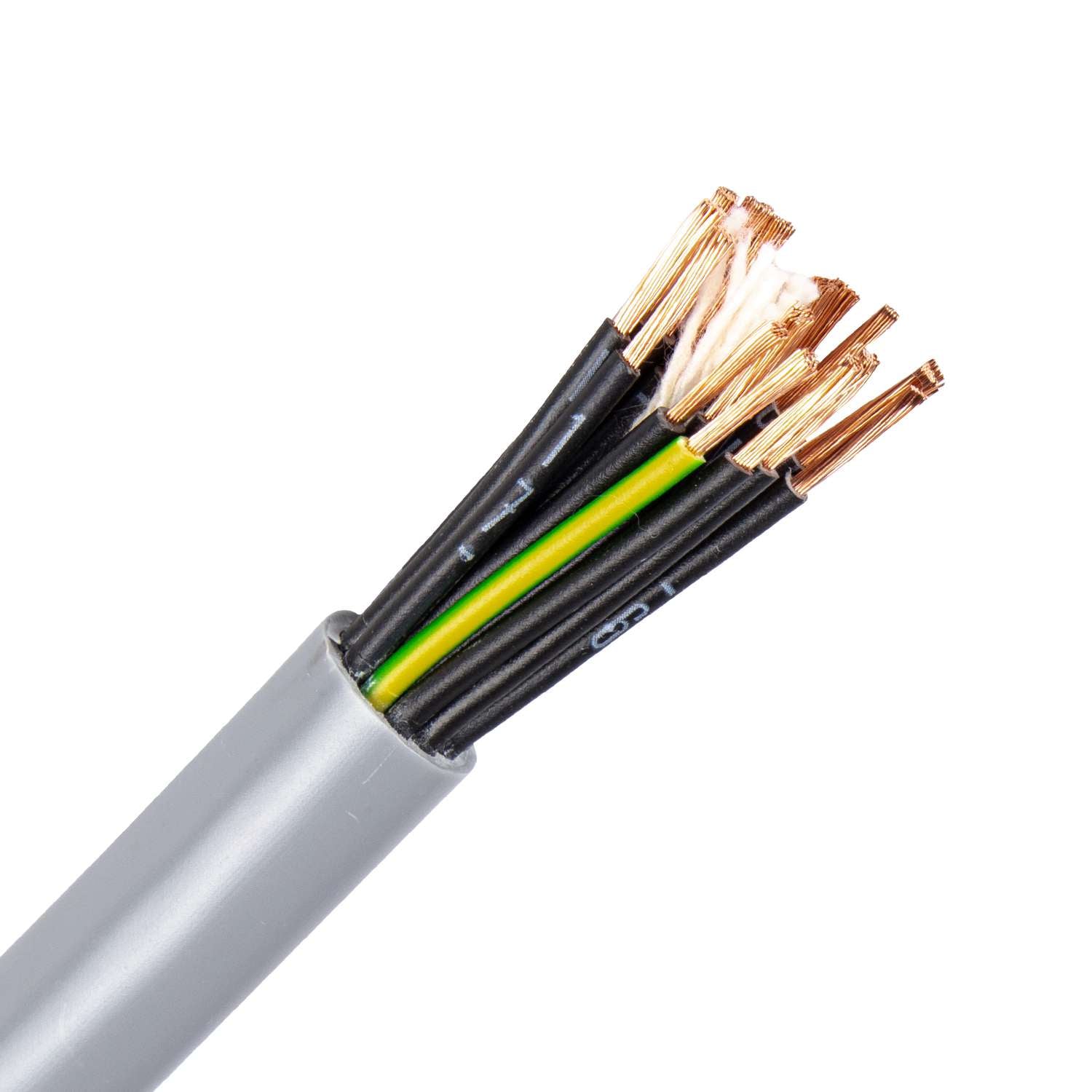1046.18G10R FLEX-JZ kabel (YSLY-JZ) 18G1,0 mm2 grijs (Eca) (Ring 100 mtr)