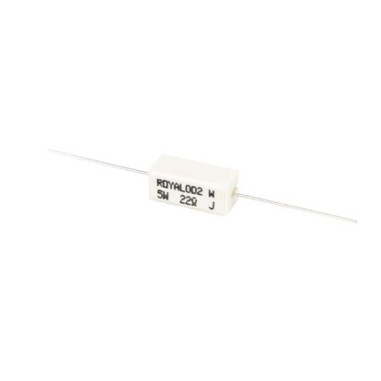 Weerstand 5 W 22 ohm 5% 10X9X22 mm (Zak 100 stuks)