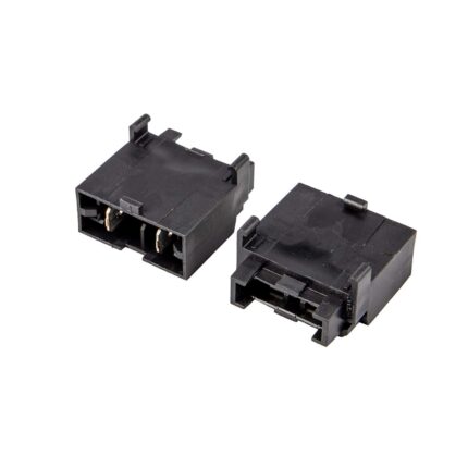 Zekeringhouder zwart met 2x male contact 6,3X0,8 mm onderzijde (Zak 100 stuks)