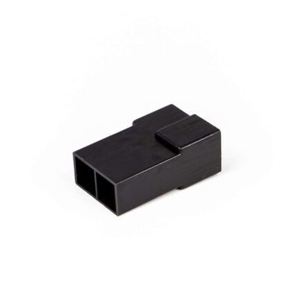 Connector 2T polig zwart voor man contact 6,3 mm (Zak 500 stuks)