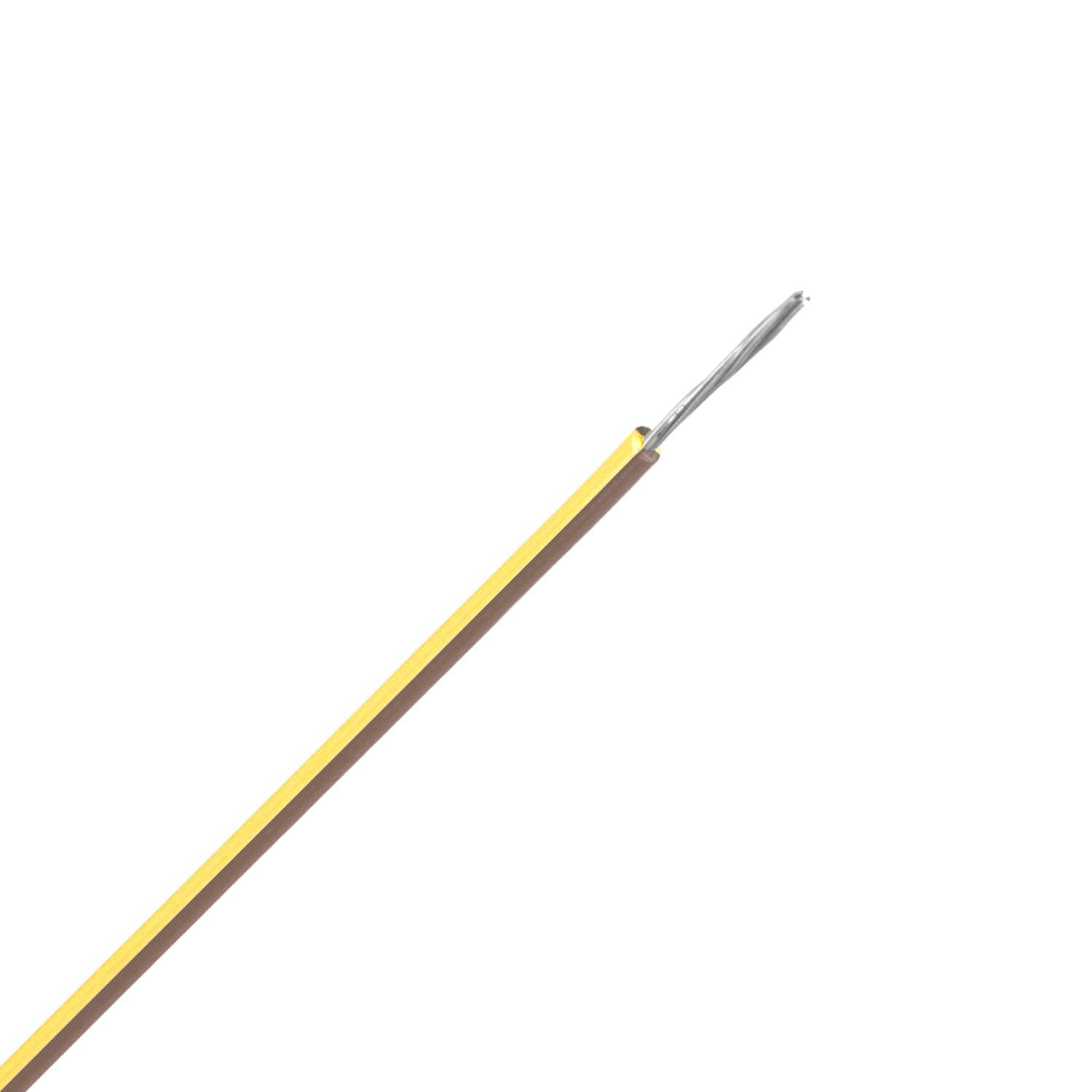 1072.2516H UL1569 snoer vertind 16 AWG bruin/geel (Haspel 305 mtr)