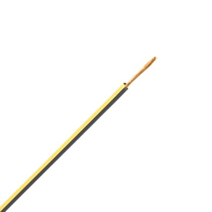 FLRY-A snoer 0,5 mm2 zwart/geel (Haspel 500 mtr)
