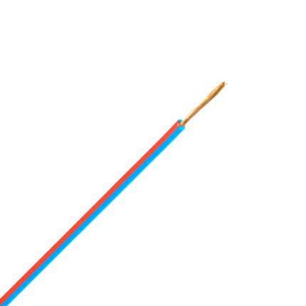 VMDS snoer (H05V-K) 1,0 mm2 blauw/rood (Eca) (Haspel 500 mtr)