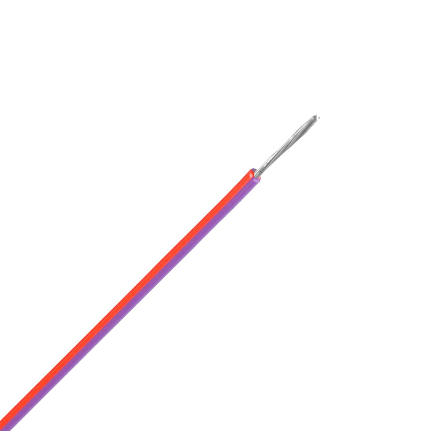 1072.AO22H UL1569 snoer vertind 22 AWG violet/rood (Haspel 305 mtr)