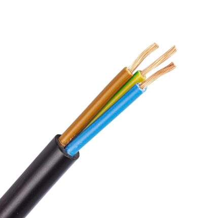 VMVL kabel (H05VV-F) 3G1,0 mm2 zwart (Eca) (Haspel 500 mtr)