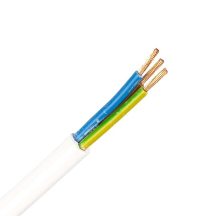 VMVL kabel (H05VV-F) 3G1,5 mm2 wit (Eca) (Ring 100 mtr)