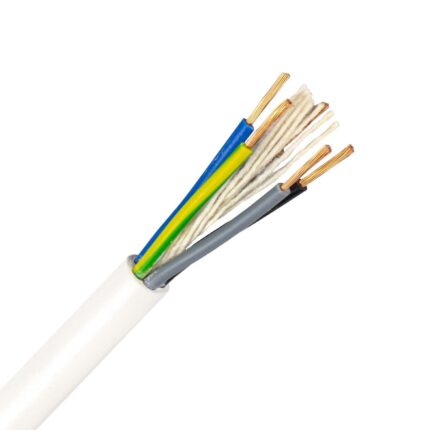 VMVL kabel (H05VV-F) 5G2,5 mm2 wit (Eca) (Ring 100 mtr)