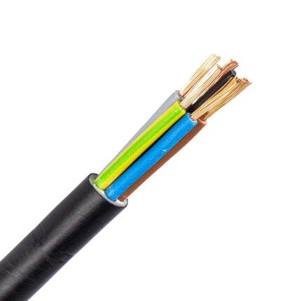 VMVL kabel (H05VV-F) 5G2,5 mm2 zwart (Eca) (Haspel 500 mtr)
