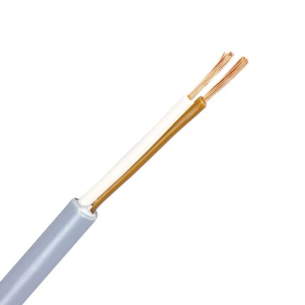 LiYY kabel 2X0,34 mm2 grijs (Eca) (Ring 100 mtr)