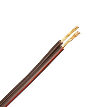 Luidsprekerkabel 105 graden 2X0,75 mm2 bruin-bruin/rood (Haspel 2000 mtr)