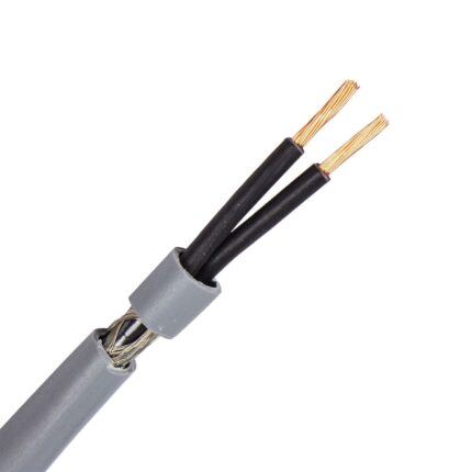 FLEX-OZ-CY (YSLCY-OZ) kabel 2X0,5 mm2 grijs (Eca) (Ring 100 mtr)