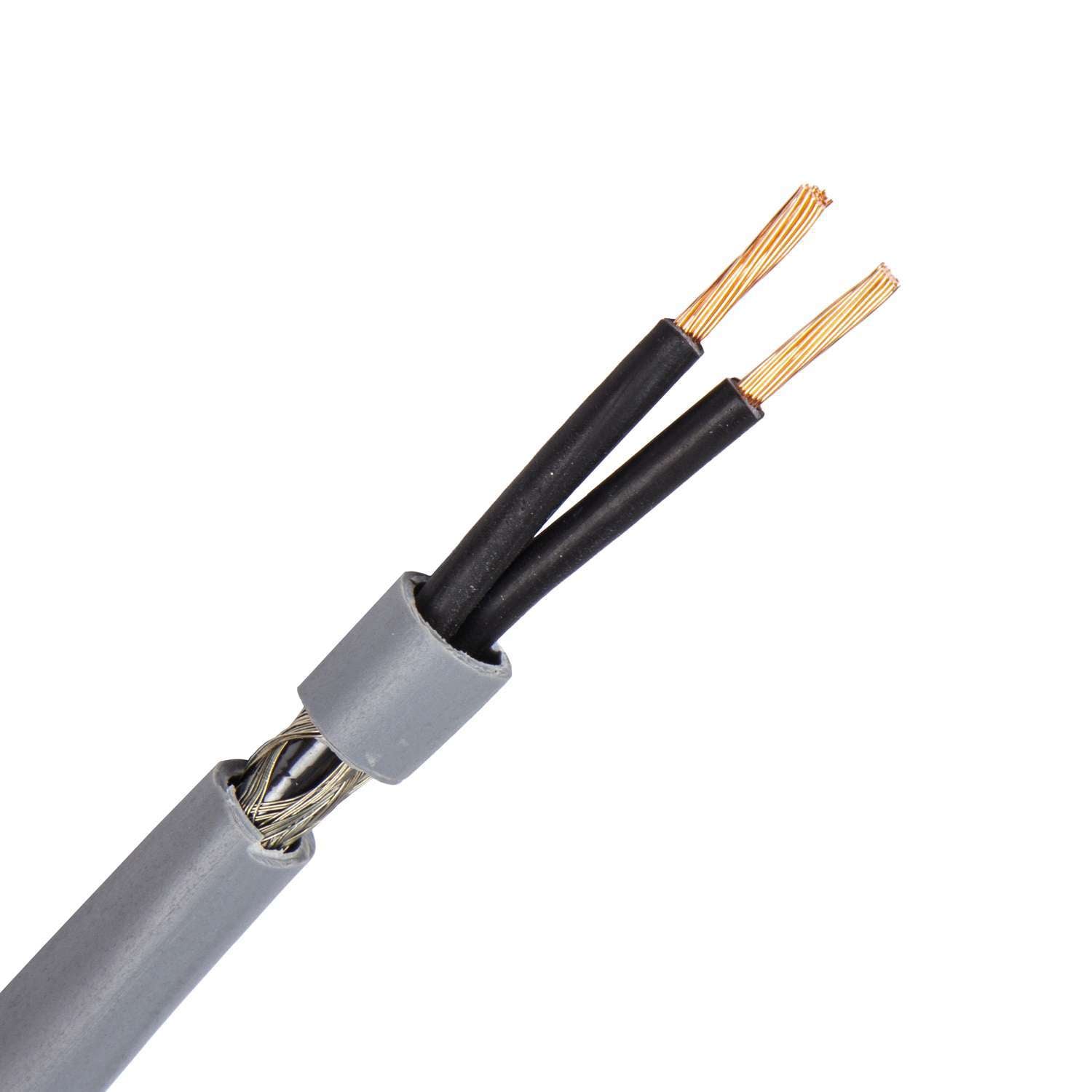 1453.2X15GR/B2CA FLEX-CH-OZ kabel 2X1,5 mm2 grijs (Ring 100 mtr)