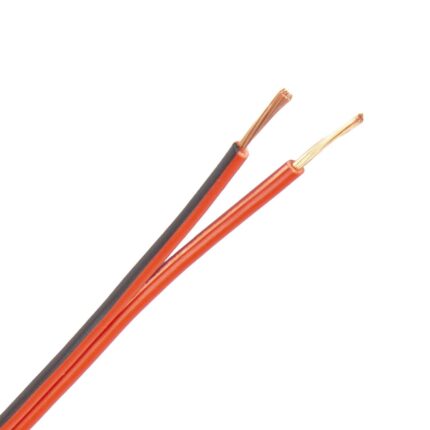 Luidsprekerkabel 105 graden 2X0,75 mm2 rood-rood/zwart (Haspel 2000 mtr)