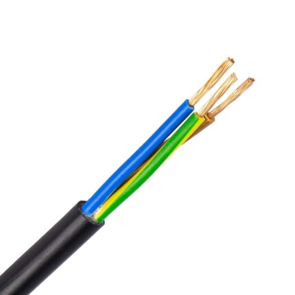 VMVS kabel (H03VV-F) 3G0,5 mm2 zwart (Eca) (Ring 100 mtr)
