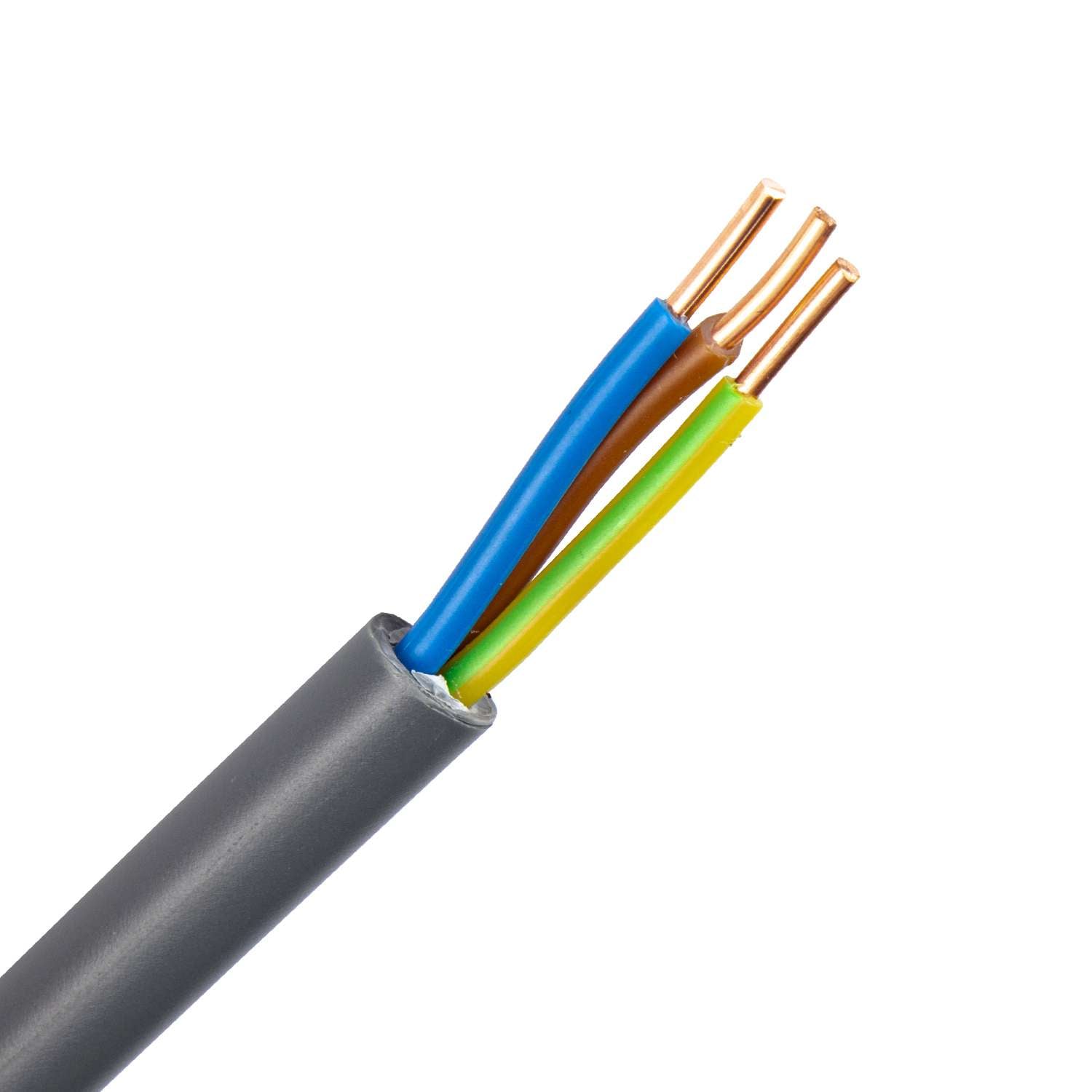 1185.3G25GH XMvK-G kabel 3G2,5 mm2 grijs (Eca) (Haspel 500 mtr)