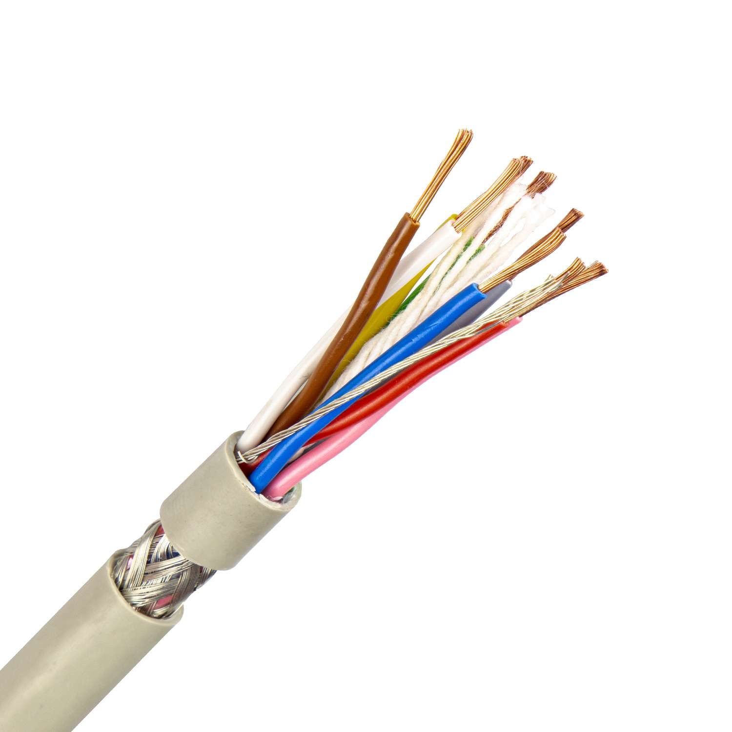 1207.4X2014R LiYCY twisted pair kabel 4X2X0,14 mm2 grijs (Ring 100 mtr)