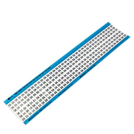 Etiket 38X6 mm wit opdruk "4" (25 kaarten a 36 stuks) (900 stuks)