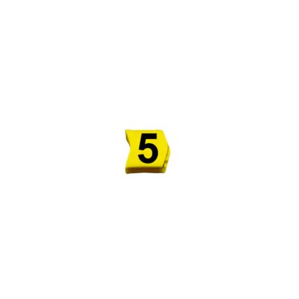 Kabelmarkering 3 mm 0,2-1,5 mm2 geel opdruk "5" (100 stuks)