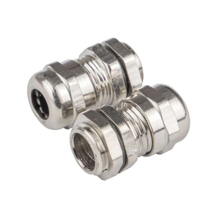 Wartel M25X1,5 mm vernikkeld messing 8-12 mm met NBR O-ring (25 stuks)