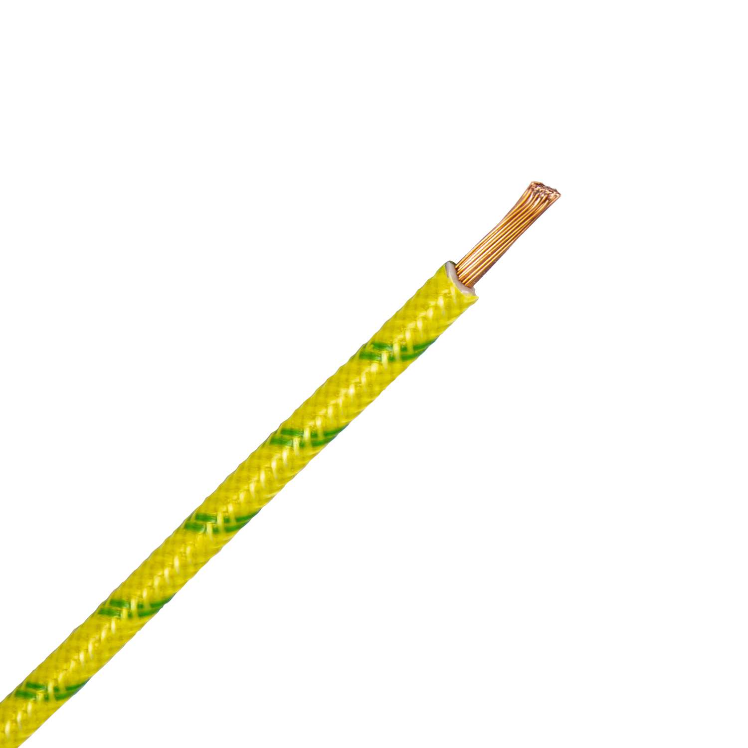 1298.45150H SiF/GL siliconensnoer + glaszijde omvlechting vertind 1,5 mm2 geel/groen (Haspel 1200 mtr)