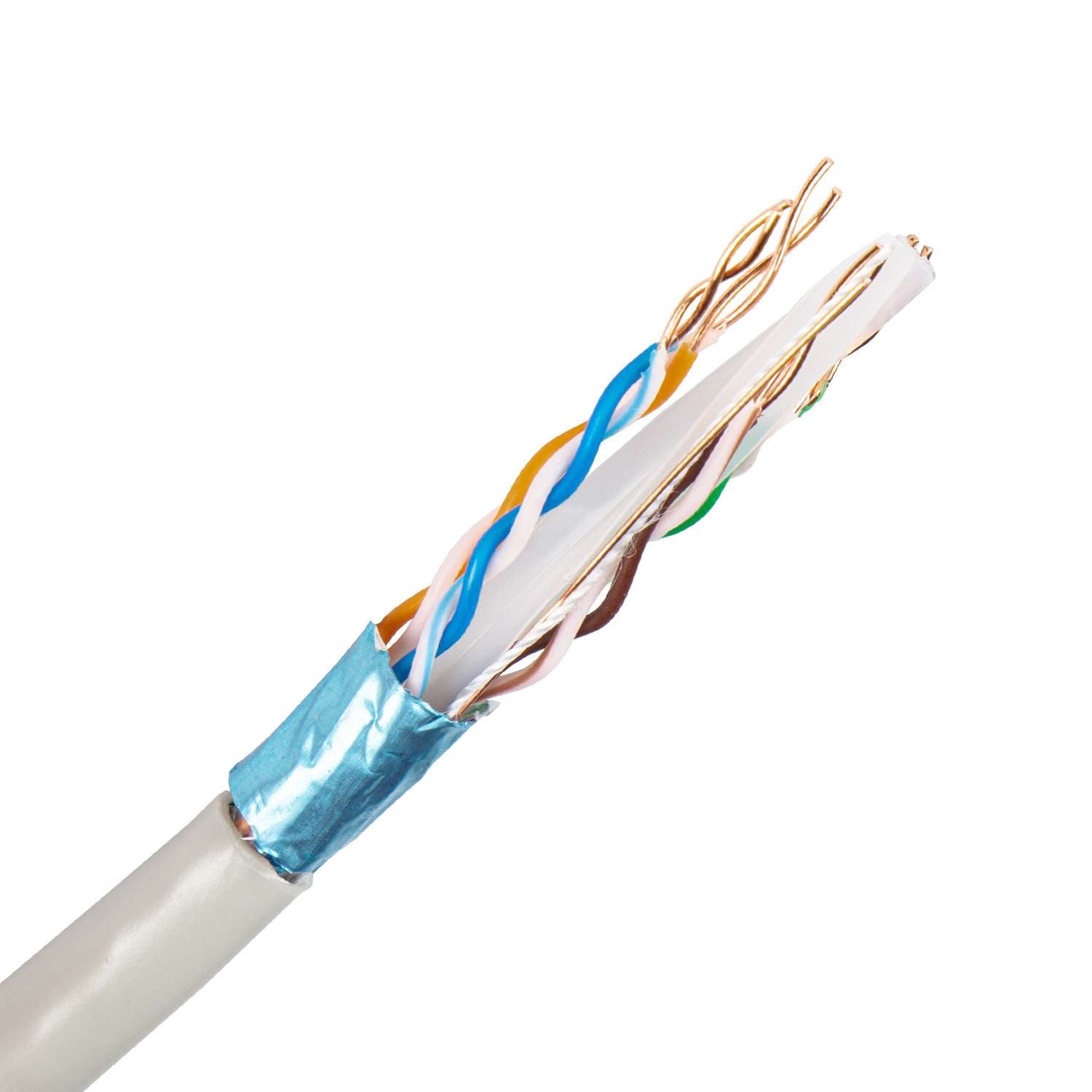 1999.0983 Cat5e SF/UTP PVC netwerkkabel massief 4X2X24 AWG grijs (Ring 100 mtr)