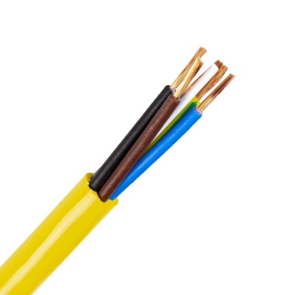 PUR kabel (H05BQ-F) 5G1,0 mm2 geel (Haspel 500 mtr)