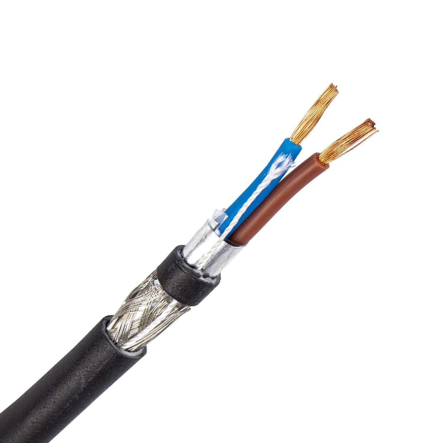 1356.2X25R XTCuZ1-K kabel 2X2,5 mm2 0,6-1 KV zwart (Ring 100 mtr)