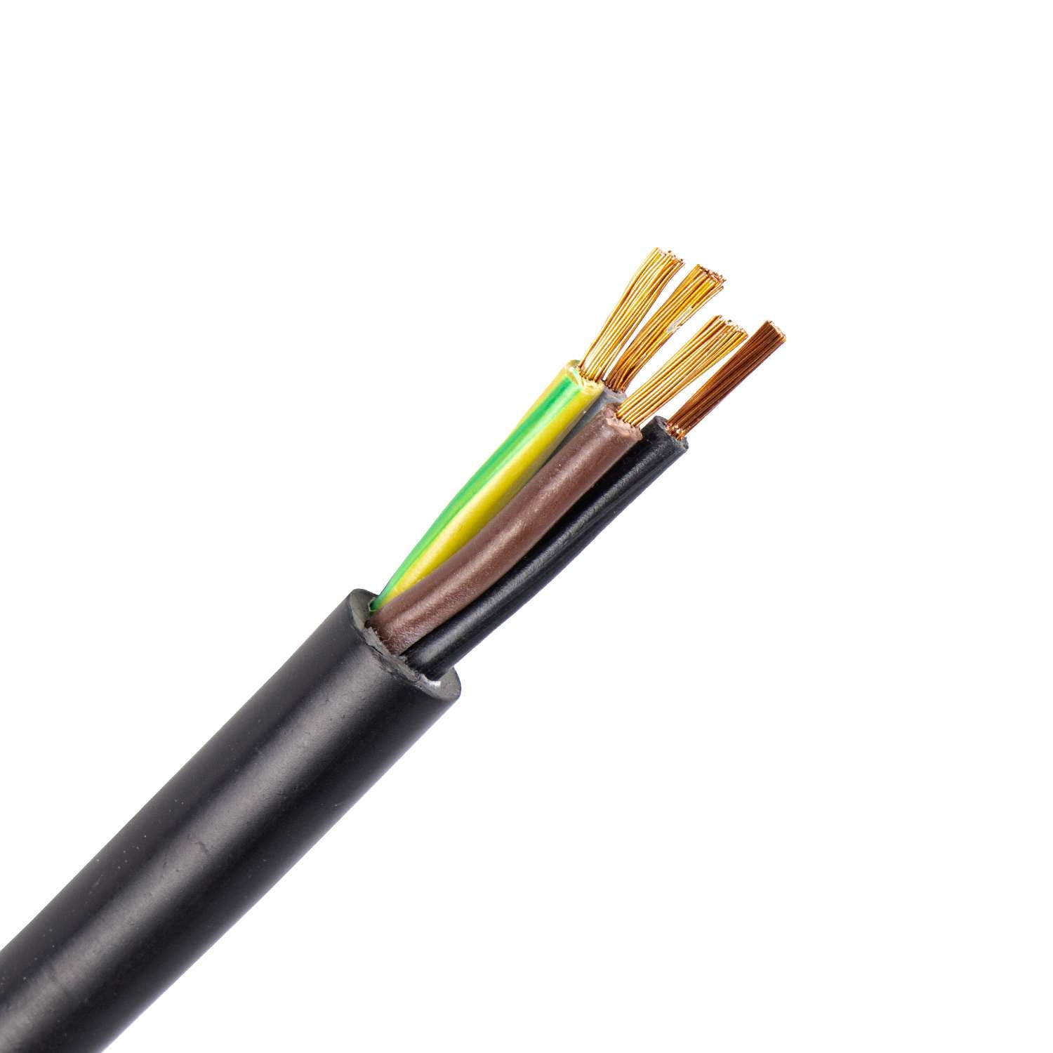 1377.4G25ZH/CCA H07ZZ-F kabel 4G2,5 mm2 zwart (Cca-s1d1a1) (Haspel 500 mtr)