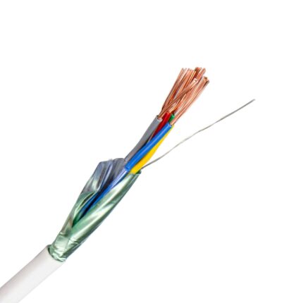 Alarmkabel afgeschermd 6X0,22 mm2 wit (Ring 100 mtr)
