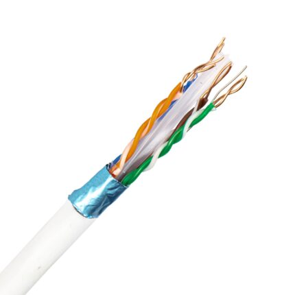 Cat6 F/UTP PVC netwerkkabel massief 4X2X23 AWG wit (Eca) (Ring 200 mtr)