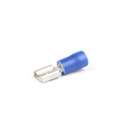 Vlakstekerhuls 6,3X0,8 mm blauw (Zak 1000 stuks)