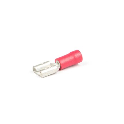Vlakstekerhuls 6,3X0,8 mm rood (Zak 100 stuks)