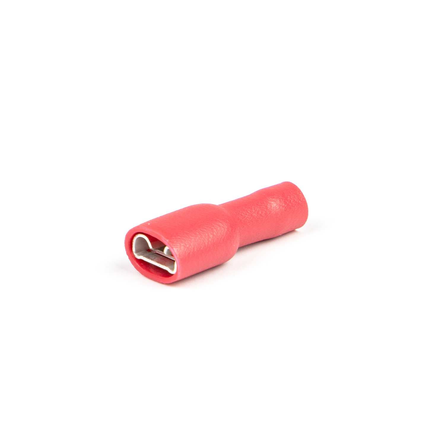 17.076308ZV Vlakstekerhuls volledig geïsoleerd 6,3X0,8 mm rood zonder extra verstevigingshuls (Zak 1000 stuks)