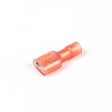 Vlakstekerhuls volledig geïsoleerd nylon 4,8X0,5 mm rood (Zak 1000 stuks)