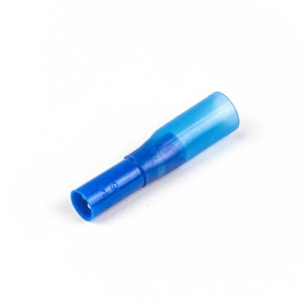 Krimp rondstekerhuls volledig geïsoleerd 4 mm blauw (100 stuks)