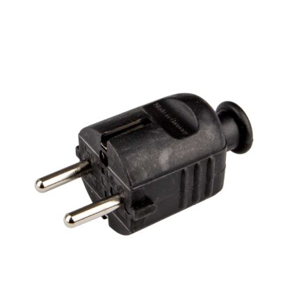 Stekker randaarde recht 230V zwart (1 stuks)