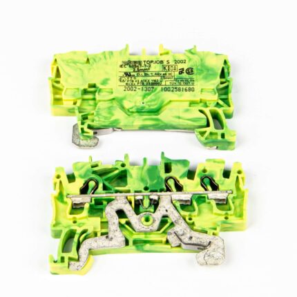 WAGO rijgklem serie 2002 3P geel/groen (100 stuks)