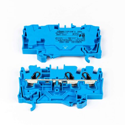 WAGO rijgklem serie 2004 3P 0,5-6,0 mm2 6,2 mm blauw (Doosje 50 stuks)