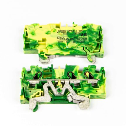 WAGO rijgklem serie 2004 3P geel/groen (50 stuks)