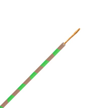 LiY vertind snoer 0,14 mm2 bruin/groen geblokt (Haspel 1000 mtr)