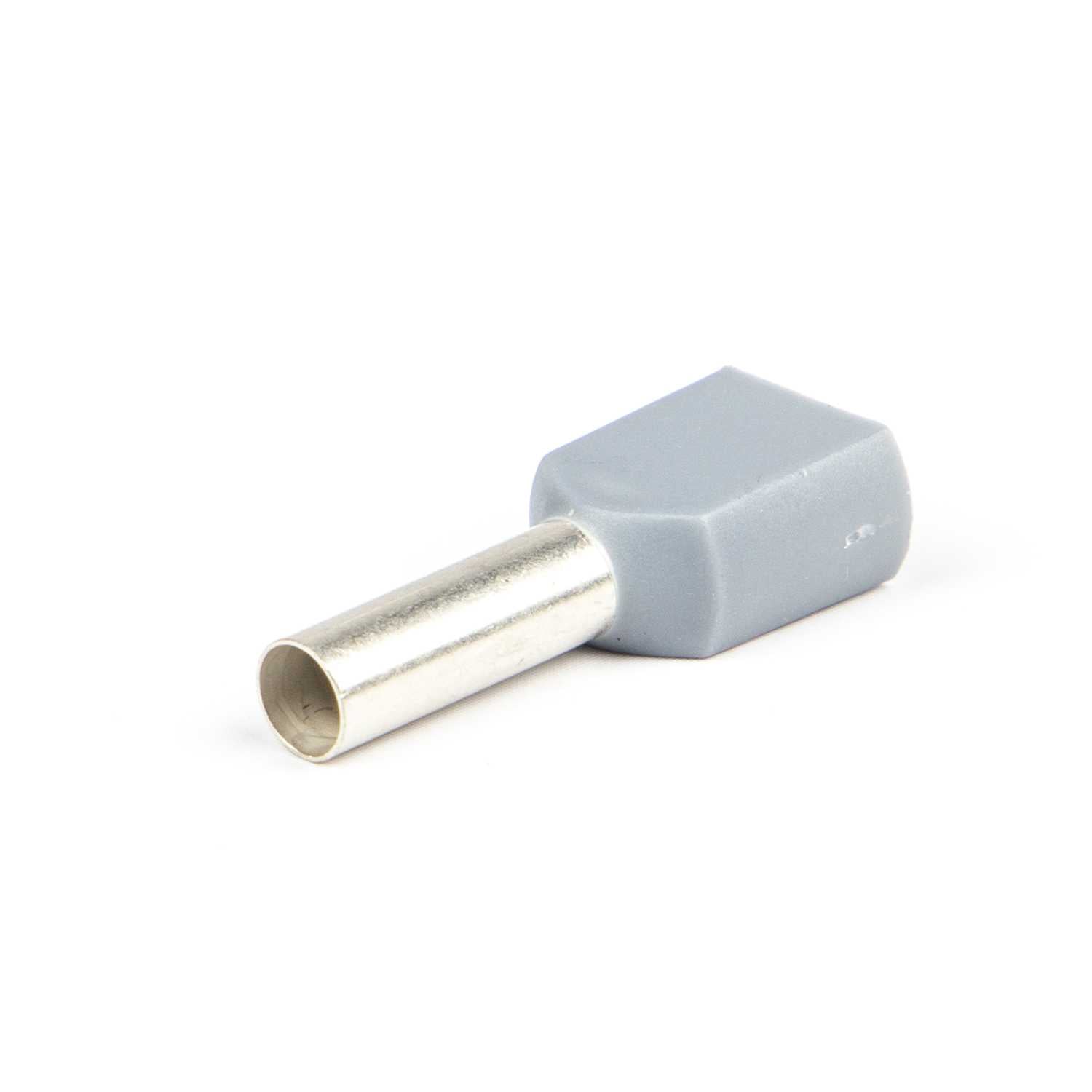 12.4018-D/W Adereindhuls twin 4,0X18 mm grijs (Zak 100 stuks)