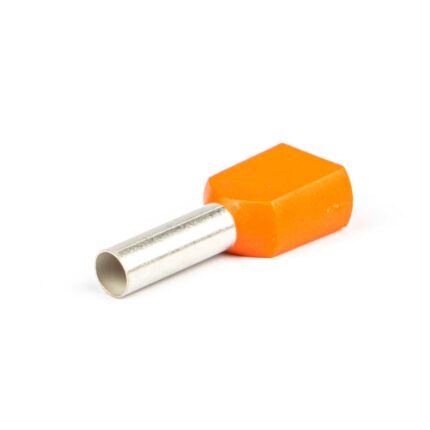 Adereindhuls twin 4,0X12 mm oranje (Zak 100 stuks)