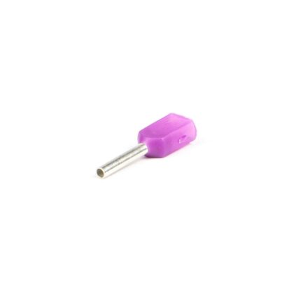 Adereindhuls twin 0,25X8 mm violet (Zak 500 stuks)