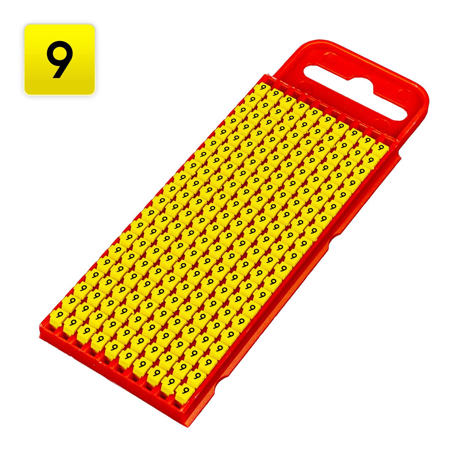 WIC1-9 Kabelmarkering klik HT geel 3 mm 2,0-2,8 mm, opdruk: "9" (200 stuks)