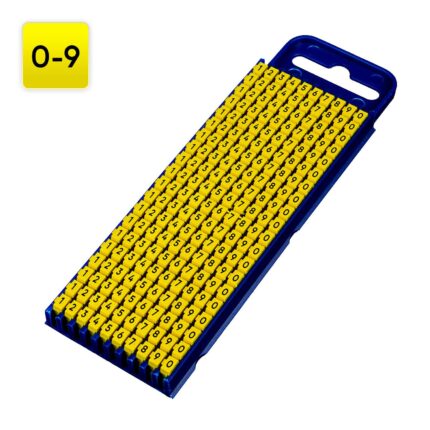 Kabelmarkering klik HT geel 3 mm 2,8-3,8 mm, opdruk: 0-9 (200 stuks)