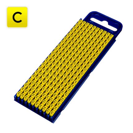 Kabelmarkering klik HT geel 3 mm 2,8-3,8 mm, opdruk: "C" (200 stuks)