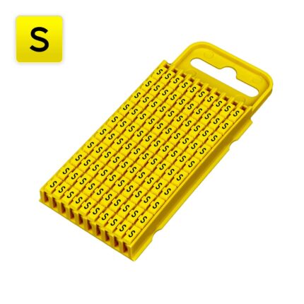 Kabelmarkering klik HT geel 4,3-5,3 mm, opdruk: "S" (100 stuks)