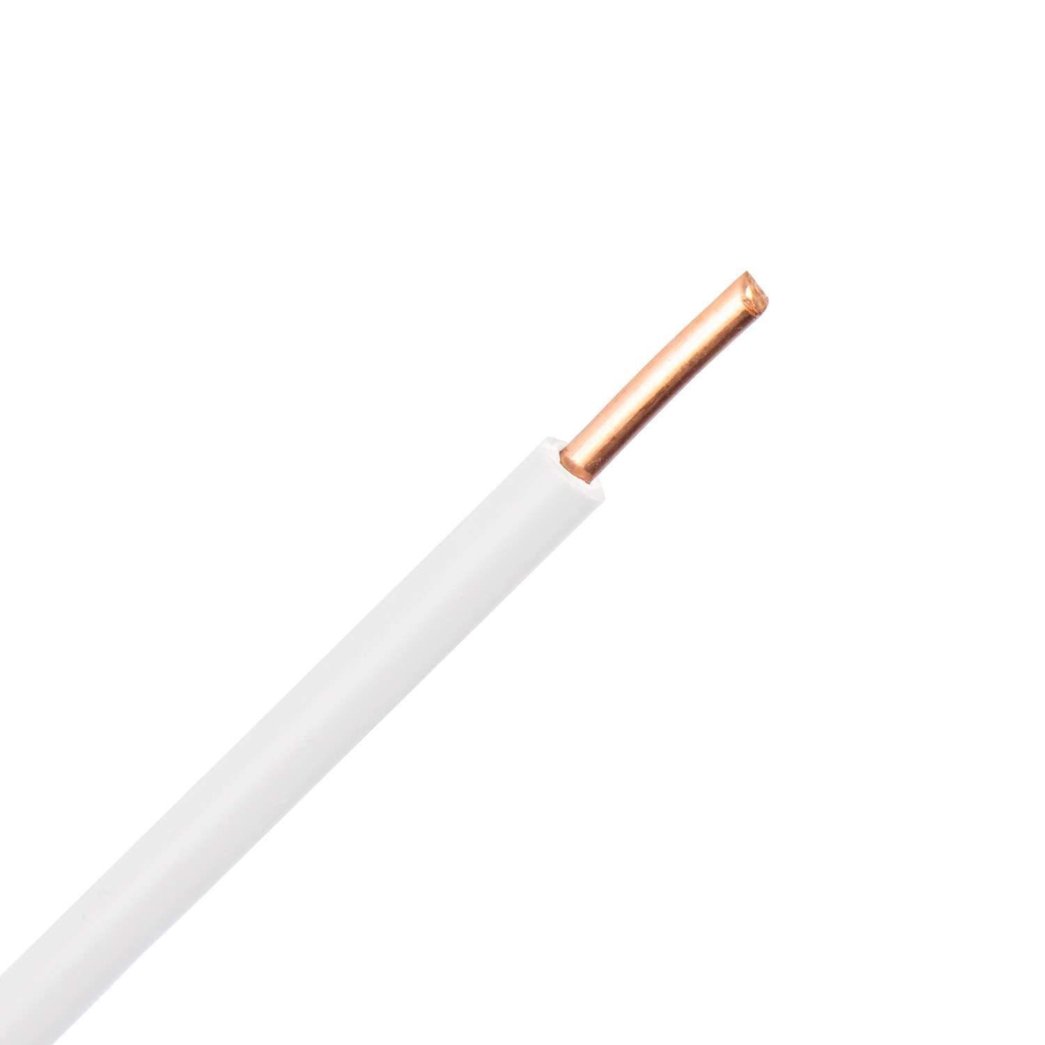 1093.0005R VD draad 90 graden (H07V2-U) 2,5 mm2 wit (Ring 100 mtr)