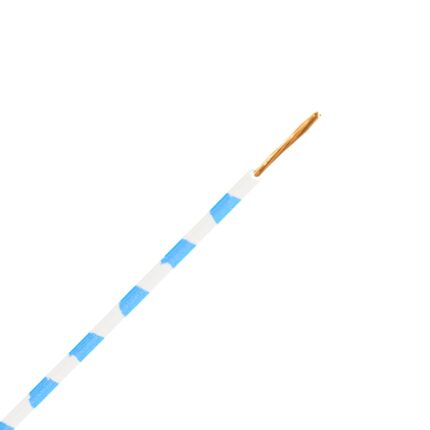 LiY vertind snoer 0,14 mm2 wit/blauw geblokt (Haspel 1000 mtr)